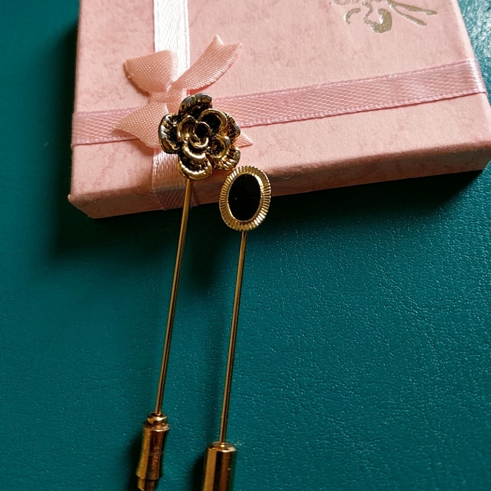 Pair vintage stick pins